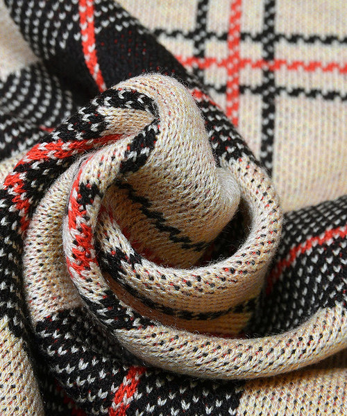 MinoriTY（マイノリティ）の「ニット/チェック柄ビッグニット（ニット/セーター・メンズ・ブラック/ベージュ・M/L）」の10枚目の写真