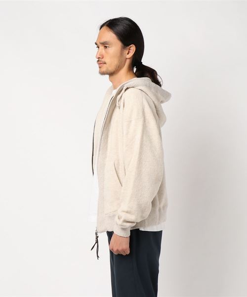 REMI RELIEF（レミレリーフ）の「REMI RELIEF（レミレリーフ）ﾌﾞｰｸﾚｰｲﾝﾚｲZIPﾊﾟｰｶｰ（パーカー・メンズ・ホワイト/レッド・SMALL/MEDIUM/LARGE）」の3枚目の写真