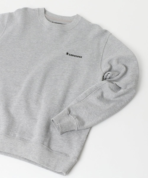 CONVERSE（コンバース）の「CONVERSE/コンバース ワンポイントプルオーバークルースウェット トレーナー（スウェット・メンズ・ホワイト/ブラック/ネイビー/グレー・M/L/XL）」の4枚目の写真
