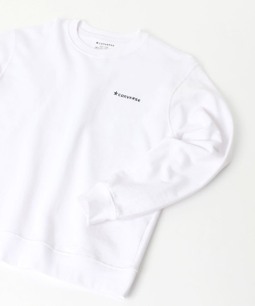 CONVERSE（コンバース）の「CONVERSE/コンバース ワンポイントプルオーバークルースウェット トレーナー（スウェット・メンズ・ホワイト/ブラック/ネイビー/グレー・M/L/XL）」の2枚目の写真