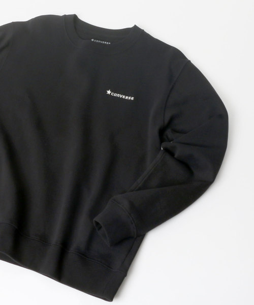 CONVERSE（コンバース）の「CONVERSE/コンバース ワンポイントプルオーバークルースウェット トレーナー（スウェット・メンズ・ホワイト/ブラック/ネイビー/グレー・M/L/XL）」の3枚目の写真