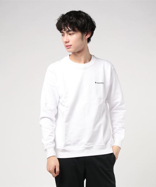 CONVERSE（コンバース）の「CONVERSE/コンバース ワンポイントプルオーバークルースウェット トレーナー（スウェット・メンズ・ホワイト/ブラック/ネイビー/グレー・M/L/XL）」の16枚目の写真