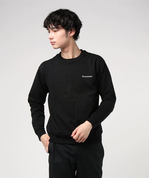 CONVERSE（コンバース）の「CONVERSE/コンバース ワンポイントプルオーバークルースウェット トレーナー（スウェット・メンズ・ホワイト/ブラック/ネイビー/グレー・M/L/XL）」の19枚目の写真