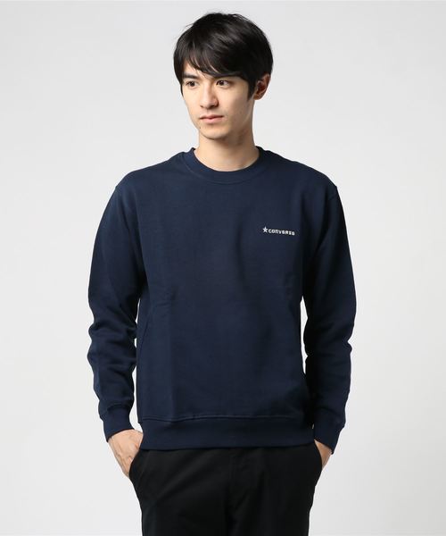 CONVERSE（コンバース）の「CONVERSE/コンバース ワンポイントプルオーバークルースウェット トレーナー（スウェット・メンズ・ホワイト/ブラック/ネイビー/グレー・M/L/XL）」の18枚目の写真