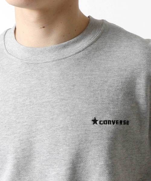 CONVERSE（コンバース）の「CONVERSE/コンバース ワンポイントプルオーバークルースウェット トレーナー（スウェット・メンズ・ホワイト/ブラック/ネイビー/グレー・M/L/XL）」の5枚目の写真