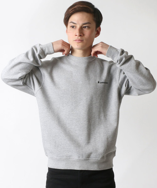 CONVERSE（コンバース）の「CONVERSE/コンバース ワンポイントプルオーバークルースウェット トレーナー（スウェット・メンズ・ホワイト/ブラック/ネイビー/グレー・M/L/XL）」の14枚目の写真