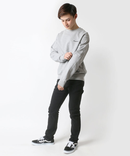 CONVERSE（コンバース）の「CONVERSE/コンバース ワンポイントプルオーバークルースウェット トレーナー（スウェット・メンズ・ホワイト/ブラック/ネイビー/グレー・M/L/XL）」の10枚目の写真