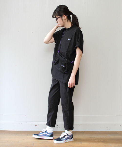 THOUSAND MILE（サウザンドマイル）の「THOUSAND MILE / サウザンドマイル　ショートスリーブセットアップ(Tシャツ・パンツ・ポーチ　セット）（Tシャツ/カットソー・メンズ・ブラック/ネイビー・S/L/M）」の15枚目の写真