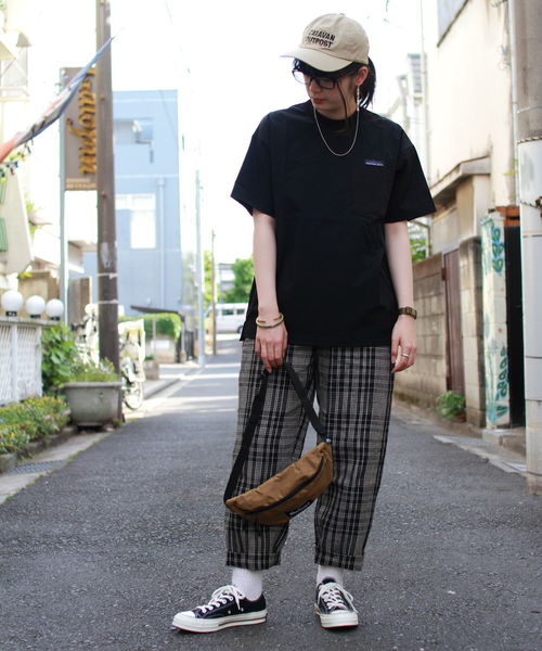 THOUSAND MILE（サウザンドマイル）の「THOUSAND MILE / サウザンドマイル　ショートスリーブセットアップ(Tシャツ・パンツ・ポーチ　セット）（Tシャツ/カットソー・メンズ・ブラック/ネイビー・S/L/M）」の22枚目の写真