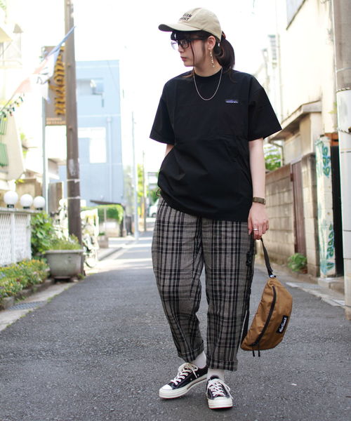 THOUSAND MILE（サウザンドマイル）の「THOUSAND MILE / サウザンドマイル　ショートスリーブセットアップ(Tシャツ・パンツ・ポーチ　セット）（Tシャツ/カットソー・メンズ・ブラック/ネイビー・S/L/M）」の21枚目の写真