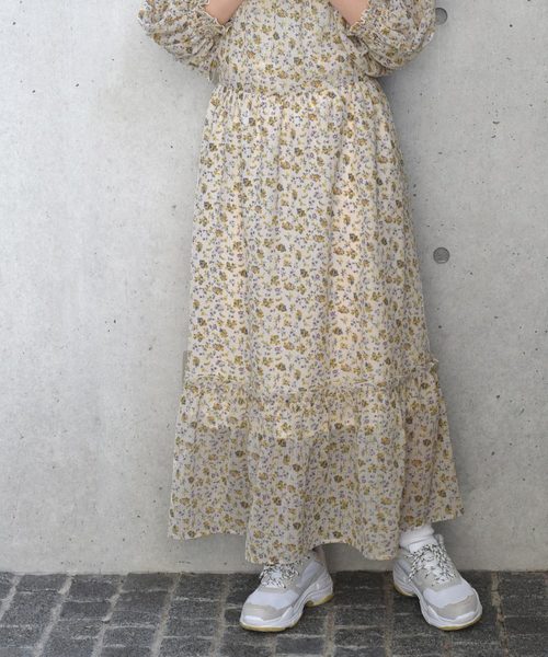 ゆったりめ/ダブルガーゼのバイカラーワンピース/ブラック×小花柄 楽天市場】【3,824円！クーポン利用で】 ワンピース レディース
