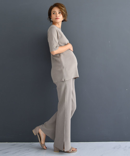 【セール】授乳サマーニット マタニティセットアップ（マタニティウェア/グッズ）｜CHOCOA（チョコア）