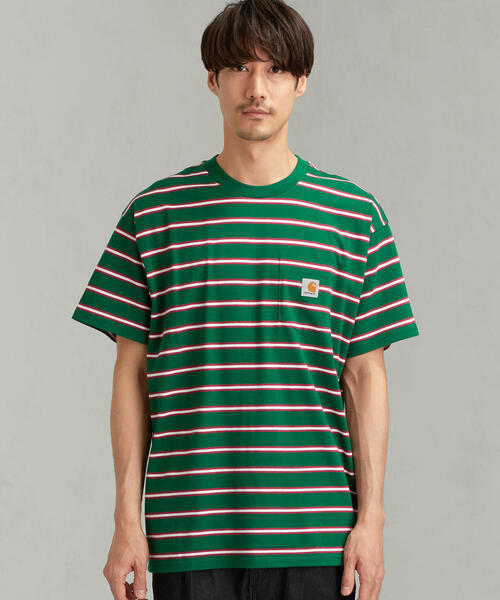 Carhartt（カーハート）の「[カーハート] SC★CARHARTT HOUSTON ポケット Tシャツ（Tシャツ/カットソー・メンズ・ダークグリーン/ピンク・SMALL/MEDIUM/LARGE）」の7枚目の写真