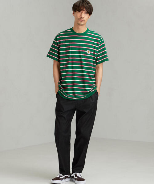 Carhartt（カーハート）の「[カーハート] SC★CARHARTT HOUSTON ポケット Tシャツ（Tシャツ/カットソー・メンズ・ダークグリーン/ピンク・SMALL/MEDIUM/LARGE）」の4枚目の写真