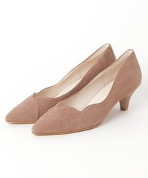 ELDERスカラップミドルヒールパンプス