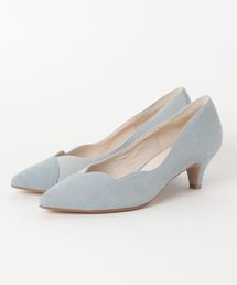 ELDERスカラップミドルヒールパンプス