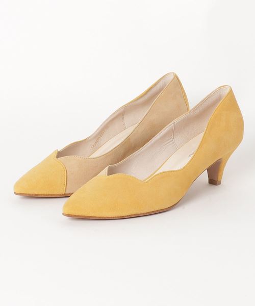 Au BANNISTER（オゥバニスター）の「ELDERスカラップミドルヒールパンプス（パンプス・レディース・イエロー/サックスブルー/ベージュ・35/38/39/37/36）」の3枚目の写真