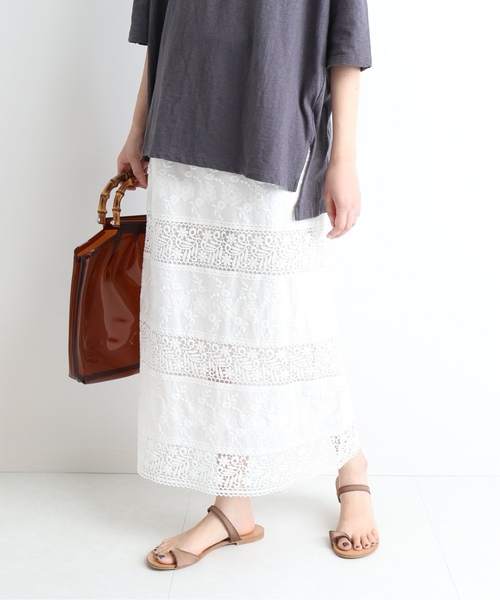 SLOBE IENA（スローブイエナ）の「SLOBE IENA Fi.m レーススカート（スカート・レディース・ホワイト・36/38）」の20枚目の写真