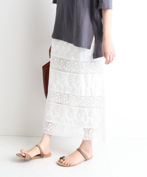 SLOBE IENA（スローブイエナ）の「SLOBE IENA Fi.m レーススカート（スカート・レディース・ホワイト・36/38）」の22枚目の写真