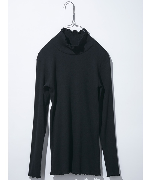 MEDE19F(メデジュウキュウ)の「MEDE19F テレコハイネックトップス(Tシャツ/カットソー・レディース・ホワイト/ブラック/杢グレー・MEDIUM/LARGE/X-LARGE/XX-LARGE)」の3枚目の写真