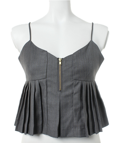 ROSE BUD(ローズバッド)の「LBL-14121 PLEATED CAMISOLE BLOUSE(キャミソール・レディース・ブラック/チャコール・ONE SIZE)」の2枚目の写真