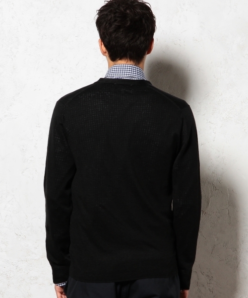 green label relaxing(グリーンレーベルリラクシング)の「◎LINEN V/カーディガン 14G ◆(カーディガン/ボレロ・メンズ・ライラック/ブラック/イエロー/ケリー/ネイビー・LARGE/MEDIUM/X-LARGE/SMALL)」の11枚目の写真