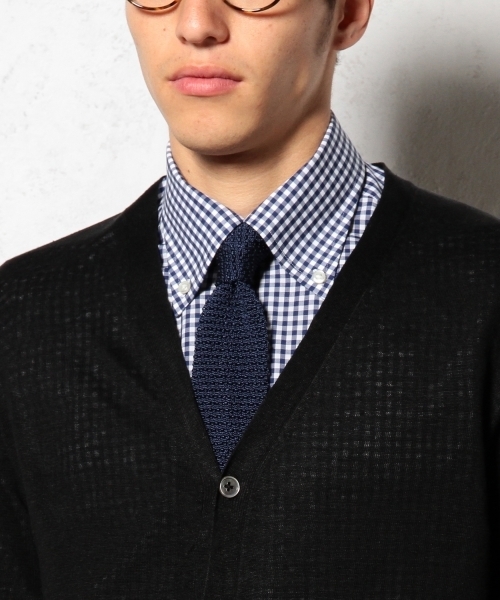 green label relaxing(グリーンレーベルリラクシング)の「◎LINEN V/カーディガン 14G ◆(カーディガン/ボレロ・メンズ・ライラック/ブラック/イエロー/ケリー/ネイビー・LARGE/MEDIUM/X-LARGE/SMALL)」の10枚目の写真