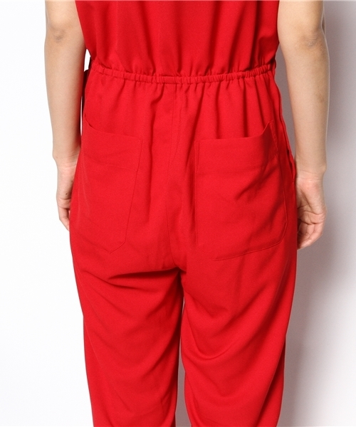 Kastane（カスタネ）の「【Kastane】肩リボンサロペット（サロペット/オーバーオール・レディース・レッド/ネイビー・FREE）」の5枚目の写真