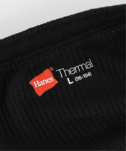HANES(ヘインズ)の「【Hanes】Thermalヘンリーネック ロングスリーブ(Tシャツ/カットソー・レディース・ブラック/アイボリー・LARGE)」の20枚目の写真