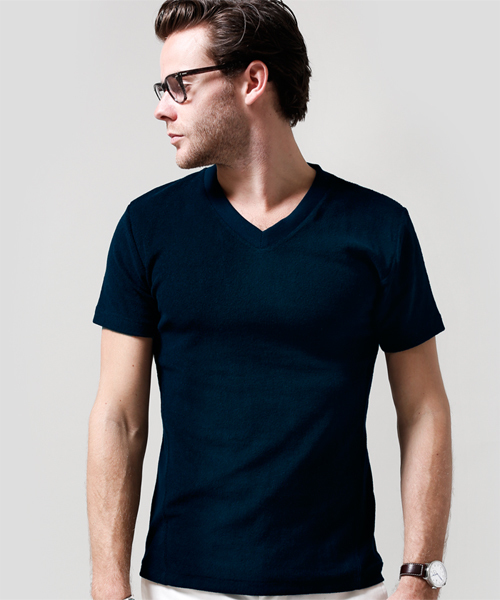 NANO universe（ナノユニバース）の「junhashimoto nano・universe/ パイルVネック TEE（Tシャツ/カットソー・メンズ・ブラック/グレー/ホワイト/ネイビー・X-LARGE/SMALL/MEDIUM/LARGE）」の4枚目の写真