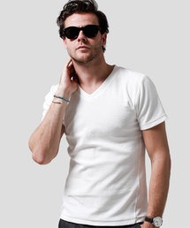 NANO universe | junhashimoto nano・universe/ パイルVネック TEE(Tシャツ/カットソー)