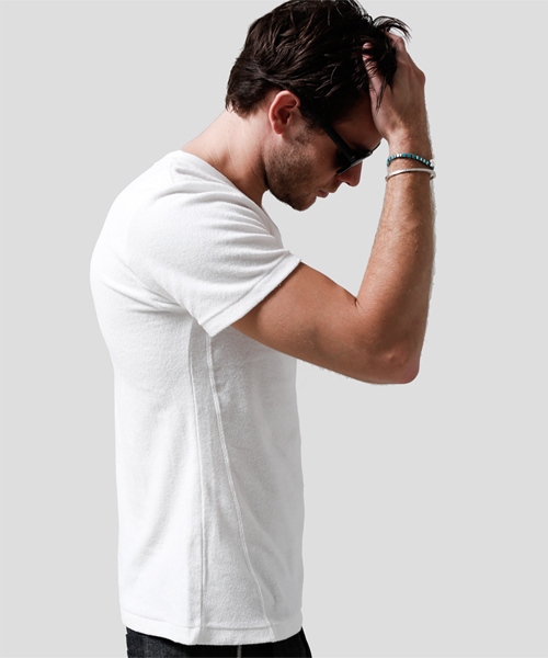 NANO universe（ナノユニバース）の「junhashimoto nano・universe/ パイルVネック TEE（Tシャツ/カットソー・メンズ・ブラック/グレー/ホワイト/ネイビー・X-LARGE/SMALL/MEDIUM/LARGE）」の8枚目の写真