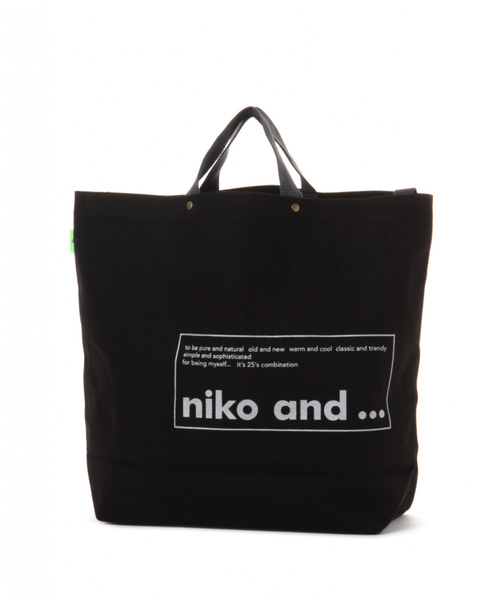 niko and...（ニコアンド）の「オリジナルニコロゴトート2WAYバッグ（トートバッグ・レディース・ブラック/ブルー/ホワイト・0）」の5枚目の写真