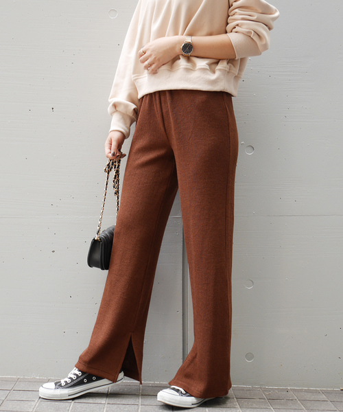 Roomy S ルーミーズ の Zozo限定 リブニットソーワイドパンツ その他パンツ Wear