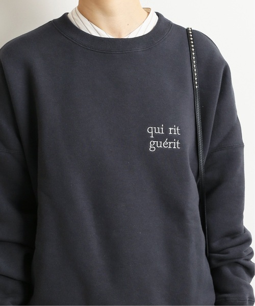 IENA(イエナ)の「刺しゅうロゴ裏毛プルオーバー◆(Tシャツ/カットソー・レディース・チャコールグレー/アイボリー・FREE)」の11枚目の写真