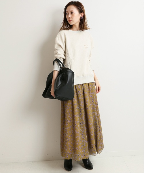 IENA(イエナ)の「刺しゅうロゴ裏毛プルオーバー◆(Tシャツ/カットソー・レディース・チャコールグレー/アイボリー・FREE)」の14枚目の写真