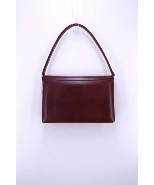 ブランド古着】オールド メタルロゴ装飾 レザーハンドバッグ