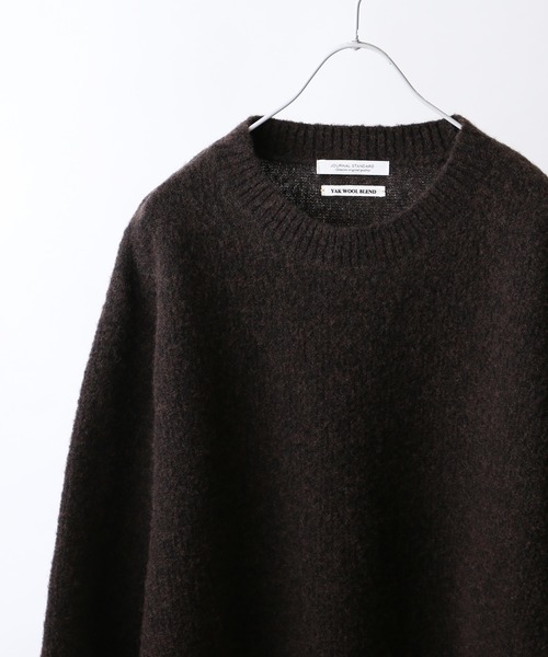 JOURNAL STANDARD(ジャーナルスタンダード)の「【YAK WOOL BLEND】 アッシュクニットクルーネック #(ニット/セーター)」|ブラウン