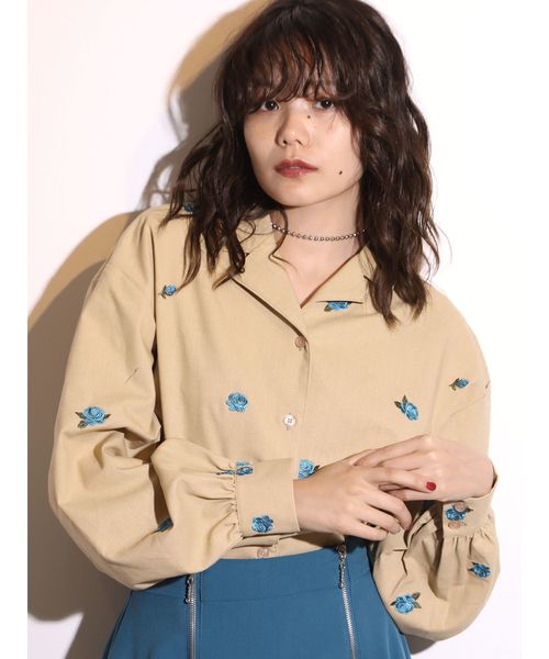 jouetie（ジュエティ）の「ローズモチーフシャツ（シャツ/ブラウス