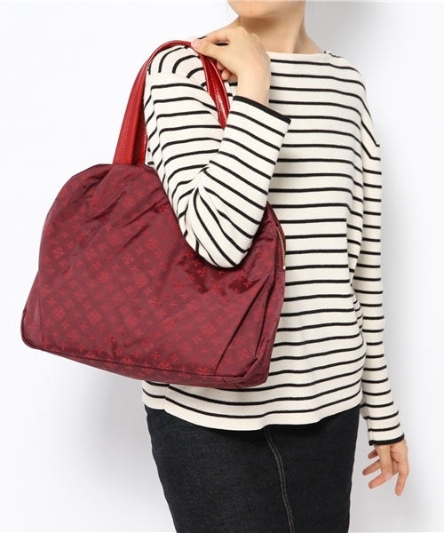 ラシットカラーハンドルボストントートバッグ