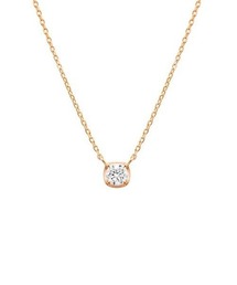 K10ピンクゴールド 一粒 ダイヤモンド ネックレス（ネックレス）｜4