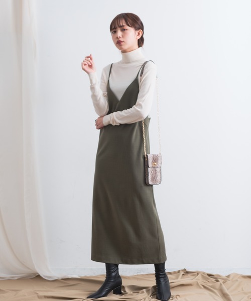 Aunt Marie's（アントマリーズ）の「AUNT MARIE'S マットロングキャミワンピース（ワンピース・レディース・ブラック/ダークグリーン/ナチュラル・FREE）」の19枚目の写真