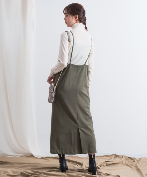 Aunt Marie's（アントマリーズ）の「AUNT MARIE'S マットロングキャミワンピース（ワンピース・レディース・ブラック/ダークグリーン/ナチュラル・FREE）」の10枚目の写真