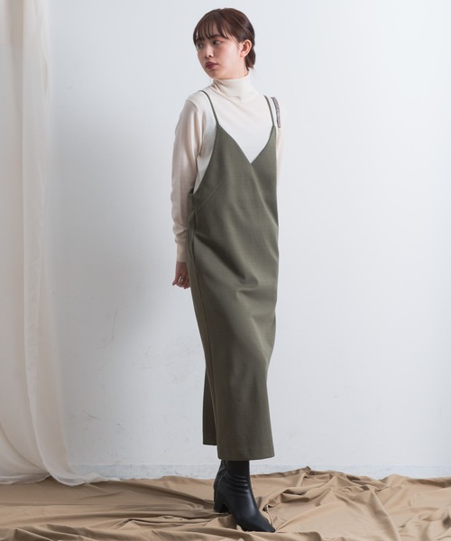 Aunt Marie's（アントマリーズ）の「AUNT MARIE'S マットロングキャミワンピース（ワンピース・レディース・ブラック/ダークグリーン/ナチュラル・FREE）」の16枚目の写真