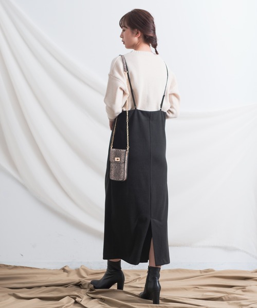 Aunt Marie's（アントマリーズ）の「AUNT MARIE'S マットロングキャミワンピース（ワンピース・レディース・ブラック/ダークグリーン/ナチュラル・FREE）」の15枚目の写真