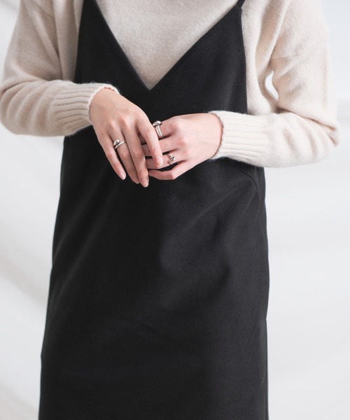 Aunt Marie's（アントマリーズ）の「AUNT MARIE'S マットロングキャミワンピース（ワンピース・レディース・ブラック/ダークグリーン/ナチュラル・FREE）」の21枚目の写真