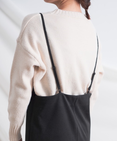 Aunt Marie's（アントマリーズ）の「AUNT MARIE'S マットロングキャミワンピース（ワンピース・レディース・ブラック/ダークグリーン/ナチュラル・FREE）」の4枚目の写真