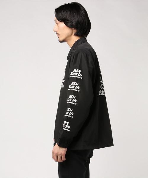 BEN DAVIS(ベンデイビス)の「WEGO/BEN DAVISスリーブロゴコーチジャケット(ブルゾン・メンズ・ブラック・MEDIUM/LARGE)」の5枚目の写真