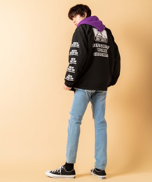 BEN DAVIS(ベンデイビス)の「WEGO/BEN DAVISスリーブロゴコーチジャケット(ブルゾン・メンズ・ブラック・MEDIUM/LARGE)」の17枚目の写真