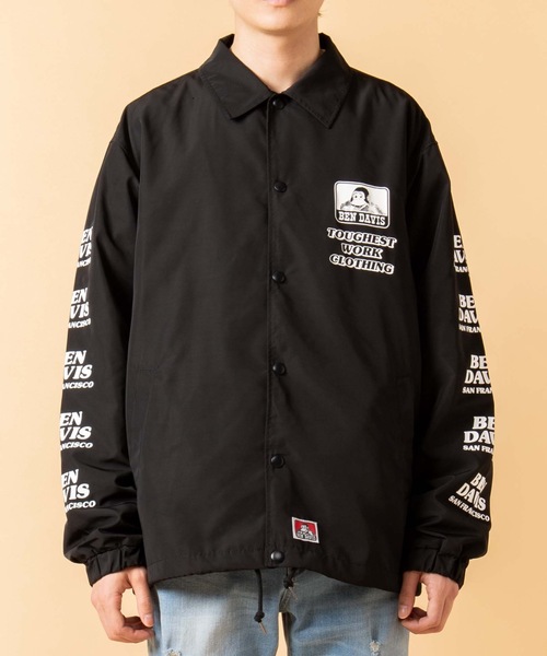 BEN DAVIS(ベンデイビス)の「WEGO/BEN DAVISスリーブロゴコーチジャケット(ブルゾン・メンズ・ブラック・MEDIUM/LARGE)」の15枚目の写真
